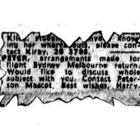 The July 3 advertisement taken out in The Age by Ansett.