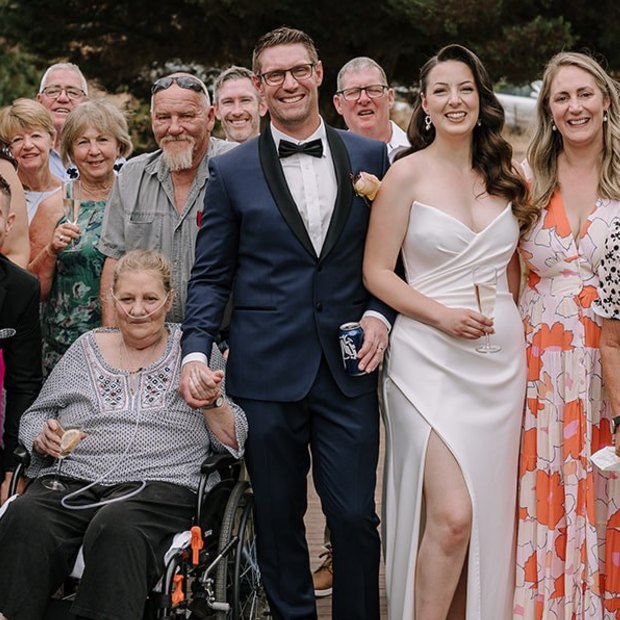 Cathy Watson at her son Mark’s wedding.