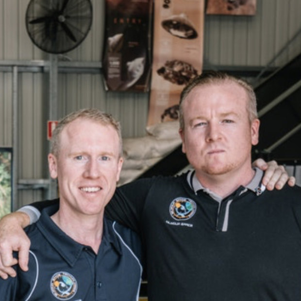 Gilmour Space Technologies CEO Adam Gilmour, left, with brother and company director James, said the company has plans to add another thousand space industry jobs over the next few years.