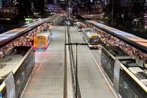 Riverfire spectators experienced a ‘dangerous’ crowd crush at the Cultural Centre busway station as they tried to make their way home last year.