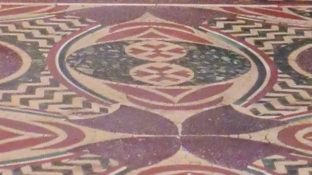 Del Bufalo recognised the rare purple stone in the mosaic. 