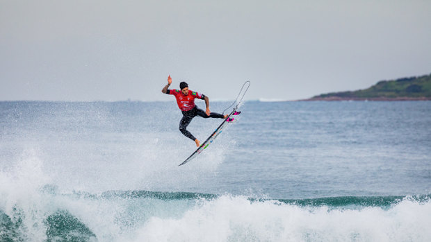 Two-time WSL Champion Gabriel Medina of Brazil winning the final of the Rip Curl Narrabeen Classic.