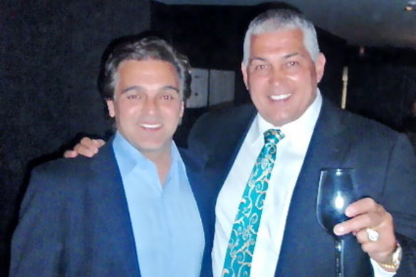 Carlo LoGiudice (left) with Melbourne underworld figure Mick Gatto.