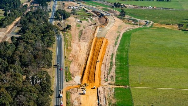 Human remains have been found during work on the Princes Highway at Colac.