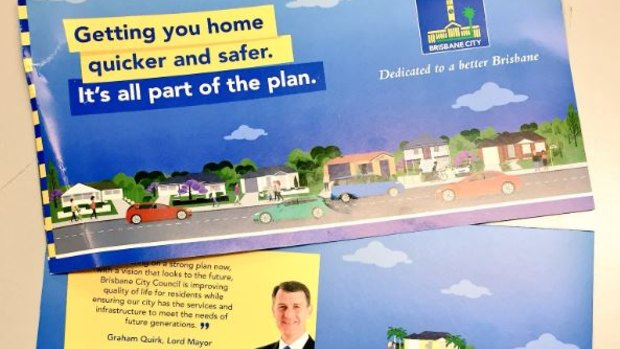 Flyers for Brisbane City Council's getting you home quicker and safer campaign