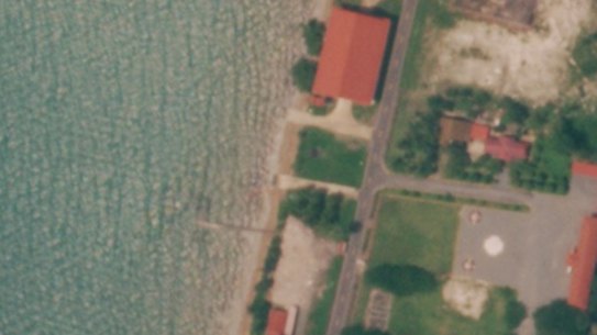 The US-funded facility (top) at Cambodia's Ream Naval Base has now also been demolished. 