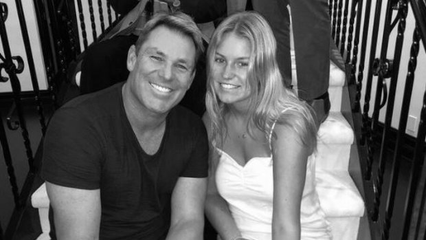 Shane Warne with his daughter Summer. 