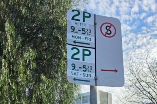 A parking sign in Geelong.