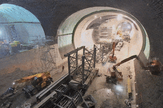 The new Victoria Cross metro station at North Sydney.