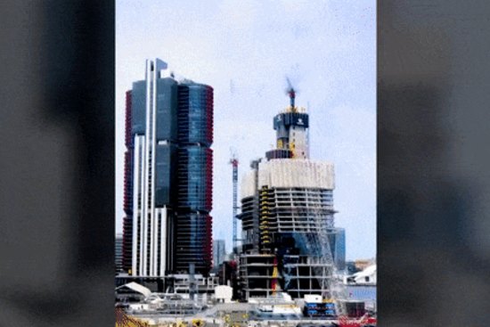 Construction of the Crown tower at Barangaroo.