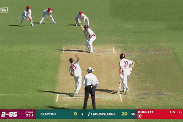 Marnus Labuschagne was out, then not out.