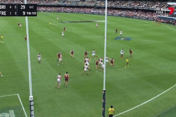 Will Ashcroft kicks a goal of the year contender.