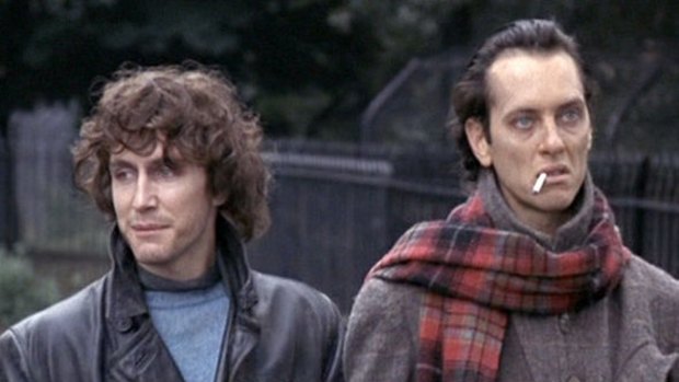 Grant, right, as Withnail, with Paul McGann as I.