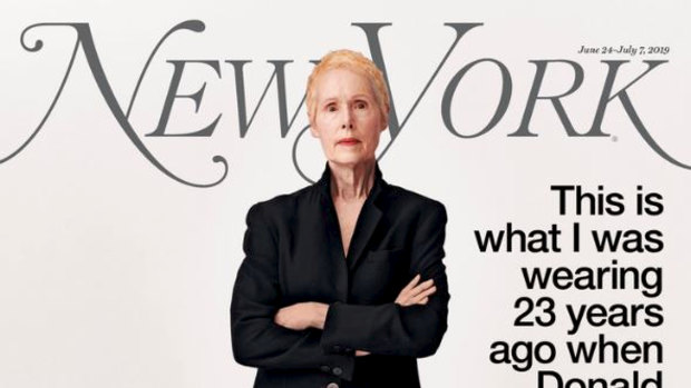 Accuser E. Jean Carroll on the cover New York magazine.