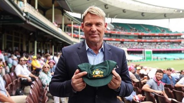 Shane Warne and his cap. 