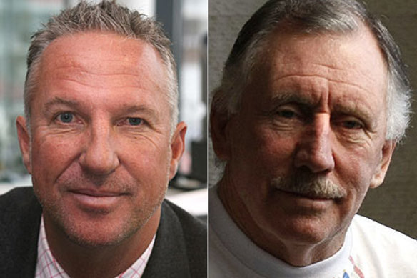 Long time rivals ... Ian Botham and Ian Chappell.