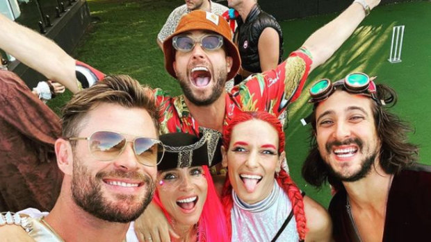 Inside Chris Hemsworth's wild space pirate themed Byron Bay NYE party