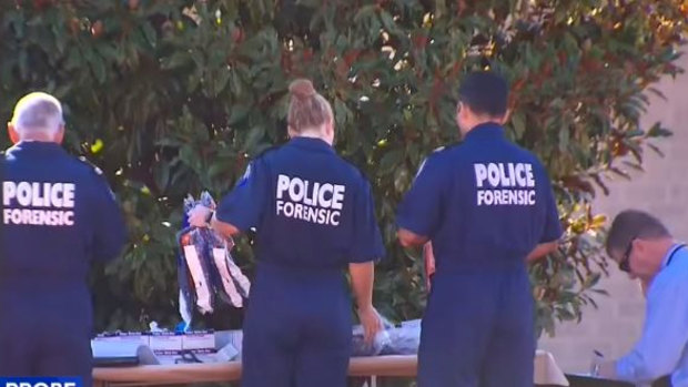 Forensic police were at the Balga home on Sunday 