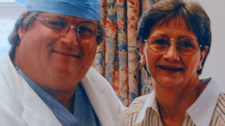 Darlene Coker with her thoracic surgeon David Sugarbaker.