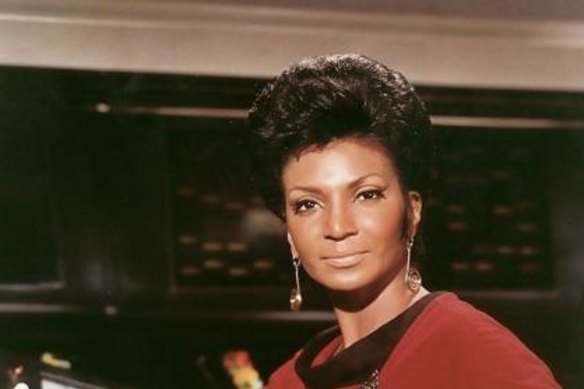 Nichelle Nichols in her role as Lieutenant Uhura.