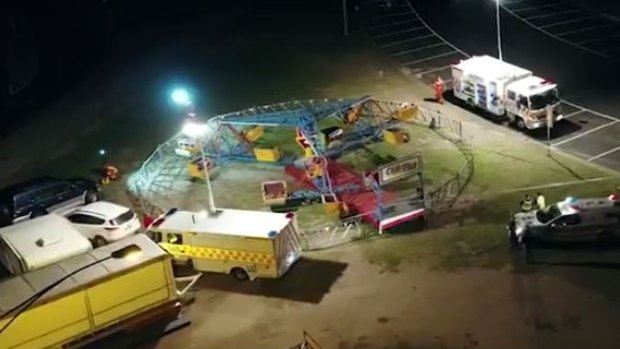 An aerial view of the ride at the Rye Carnival.