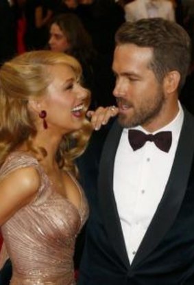 Blake Lively and her husband, Ryan Reynolds at the MET Gala in 2014.