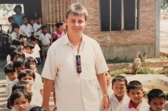 Tim Fischer's picture of Tony Wright in a refugee camp in Nong Khai, north-eastern Thailand, early 1987.