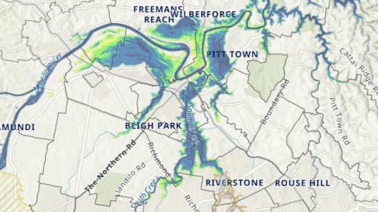 In the flood zone, Penrith.