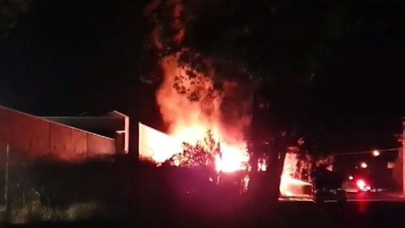 Five fire crews battled the blaze in Clontarf.