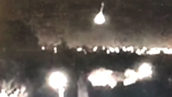 The meteor flash seen over Melbourne, apparently captured in Endeavour Hills. 