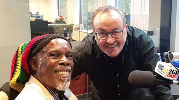 2GB host Chris Smith, right, with music legend Billy Ocean.