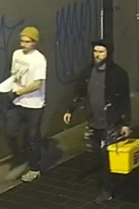 Police are seeking assistance from two men captured on CCTV. 