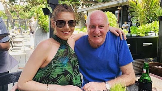 Ashleigh Petrie with Rodney Higgins.