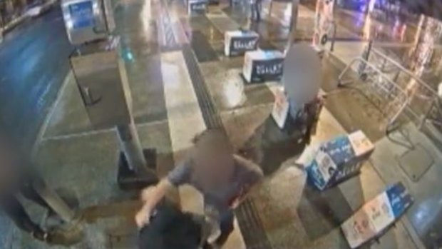 The CitySafe network captured footage of a man being punched in the face.