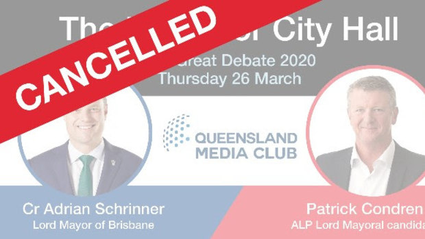 In the wake of the growing COVID-19 pandemic, the Queensland Media Club luncheon has been cancelled.