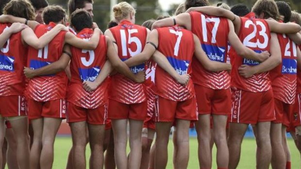 The incident happened during a girls metro match between the Mandurah Mustangs and the Warnbro Swans.