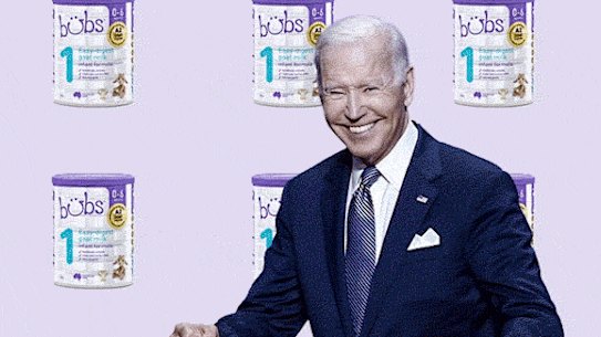 US President Joe Biden has given his personal tick of approval for Bubs Australia, the baby formula maker from Dwon Under.