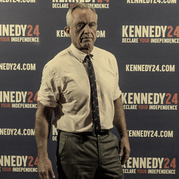 RFK Jr campaigns for president in Long Island, New York, in 2024.