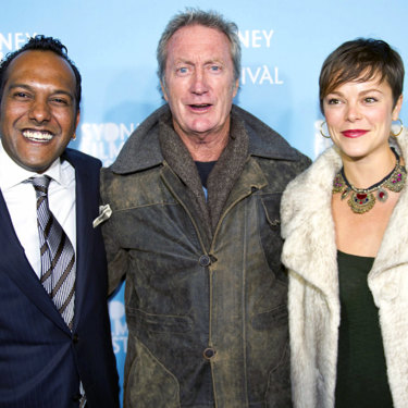 Moodley with Bryan Brown and his daughter Matilda Festival opening night last year.