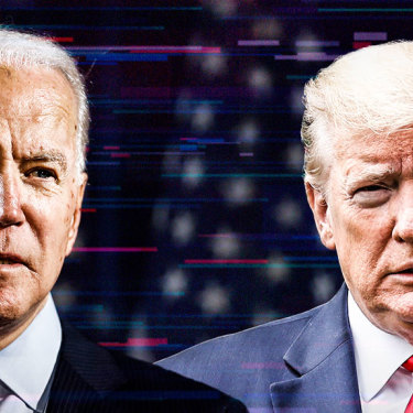 Joe Biden, left, and Donald Trump.