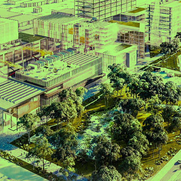 Melbourne University’s planned Fishermans Bend campus. 