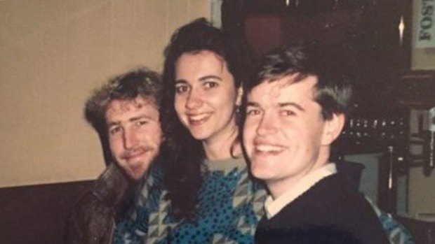 Annastacia Palaszczuk with future federal Labor leader Bill Shorten and tourism lobbyist Chris Brown in the late 1980s.