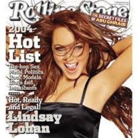Lindsay Lohan on the cover of Rolling Stone in 2004.