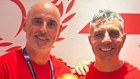 Kevin Muscat celebrates Shanghai Port’s Chinese Super League 2024 title with Ross Aloisi.