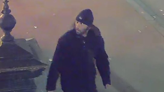 The man police want to speak to over the arson attack on Easyt Melbourne Synagogue.