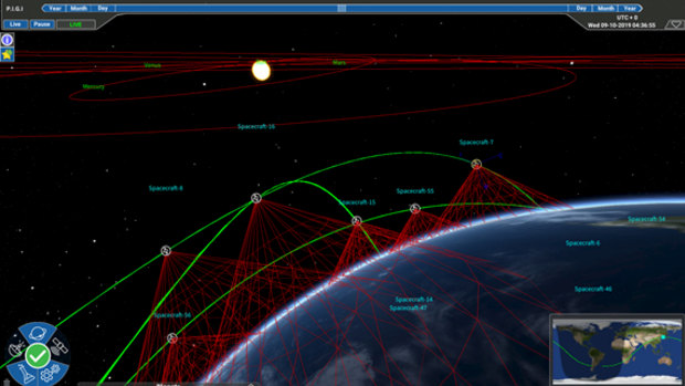 A new way of seeing low Earth orbit: a Saber Astronautics mission control interface.