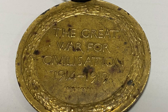In 1980, this WW1 British Victory medal was located at Beaumaris beach.