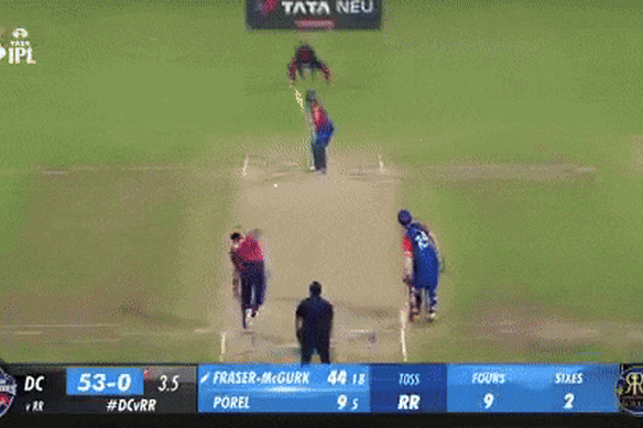 Jake Fraser McGurk blasts his way to another 50 for Delhi Capitals in the IPL.