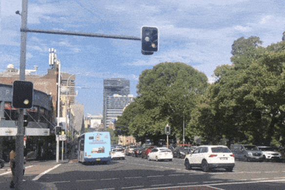 Traffic lights in Sydney. 