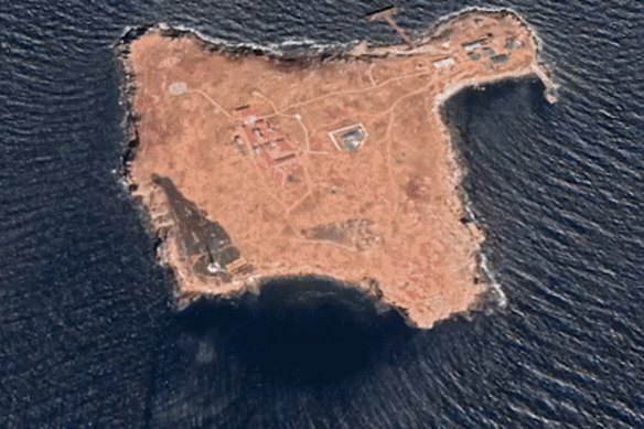 In the Black Sea, Ukrainian border guards defending Zmiinyi, known as Snake Island, told a Russian warship calling on them to surrender to “go f--- yourself”.